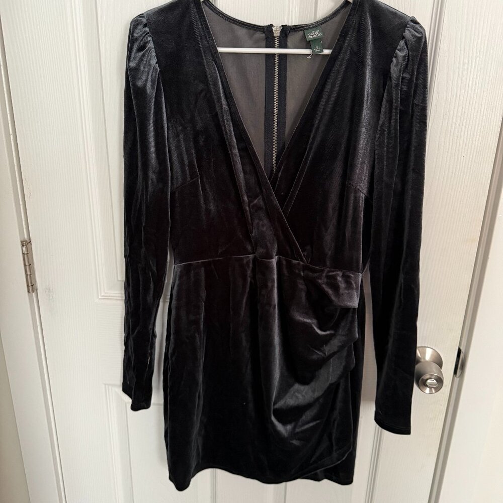 Gray Velvet Dress